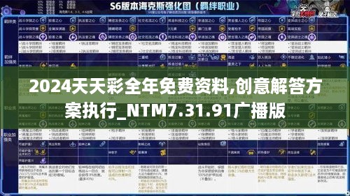 2024天天彩全年免费资料,创意解答方案执行_NTM7.31.91广播版