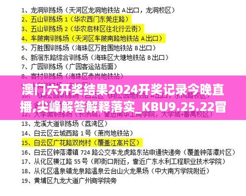 澳门六开奖结果2024开奖记录今晚直播,尖峰解答解释落实_KBU9.25.22冒险版