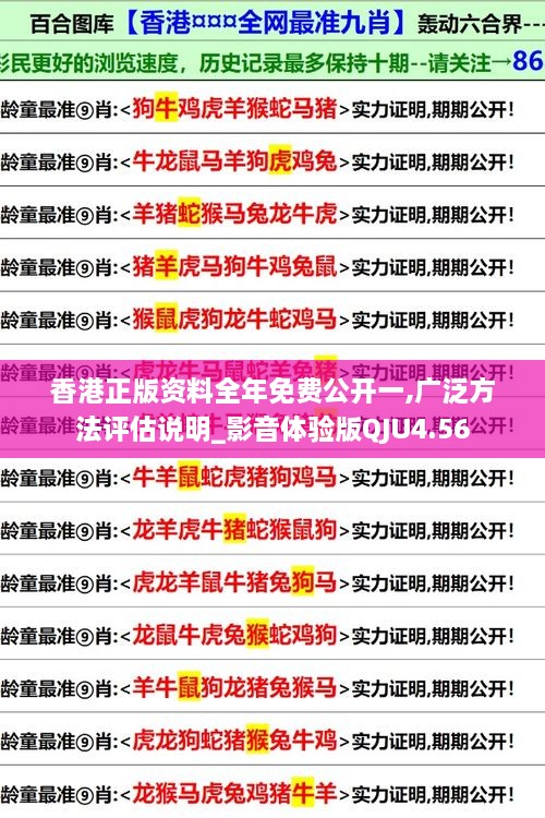 香港正版资料全年免费公开一,广泛方法评估说明_影音体验版QJU4.56