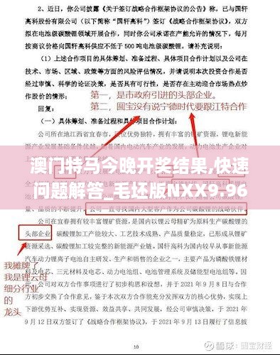 澳门特马今晚开奖结果,快速问题解答_毛坯版NXX9.96