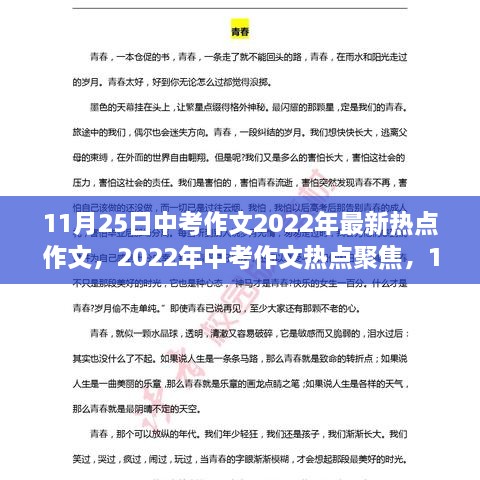 2022年中考作文热点聚焦与回顾，聚焦11月25日作文趋势与影响分析