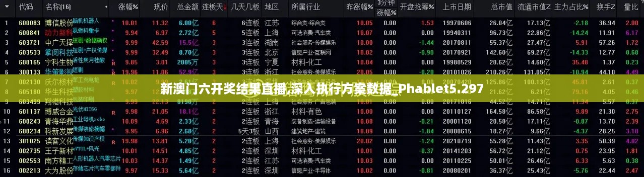 新澳门六开奖结果直播,深入执行方案数据_Phablet5.297